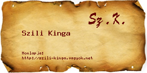 Szili Kinga névjegykártya