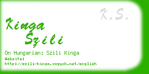 kinga szili business card